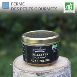 Rillettes bio produites à Betton par la Ferme des Petits Gourmets.